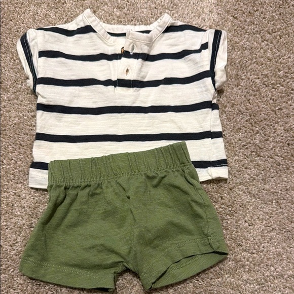 Cat & Jack Other - Cat & Jack Navy and White Striped Baby Shirt